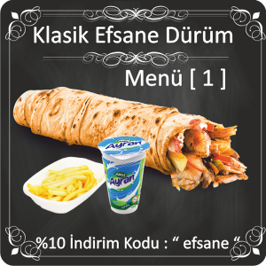 Efsane Tavuk D&uuml;r&uuml;m Men&uuml; 1