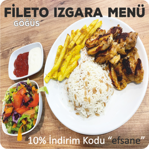 Kemiksiz Fileto ( Göğüs ) Izgara Menü